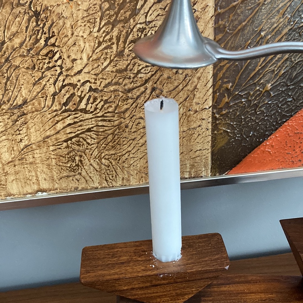 Pewter candle snuffer